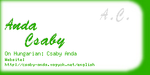 anda csaby business card